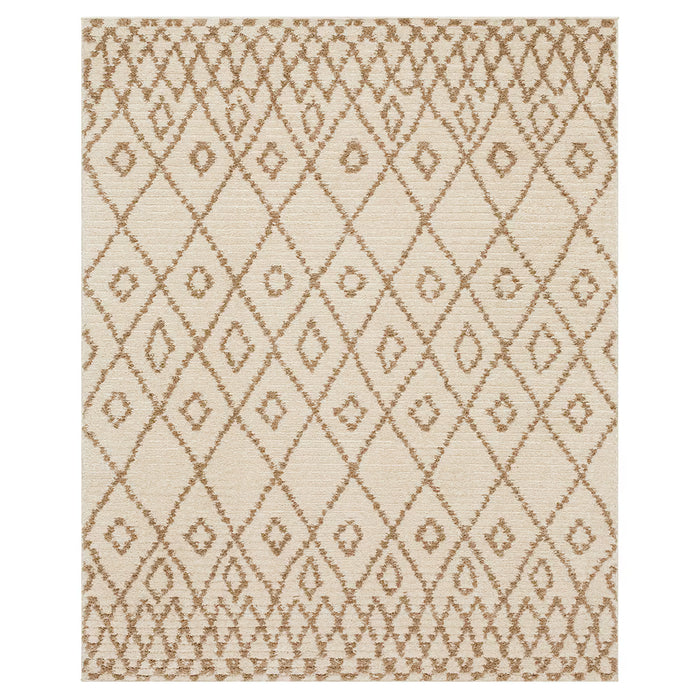 StyleWell Nystad Cream/Tan Boho 7 ft. 10 in. x 10 ft. Indoor Area Rug (new)