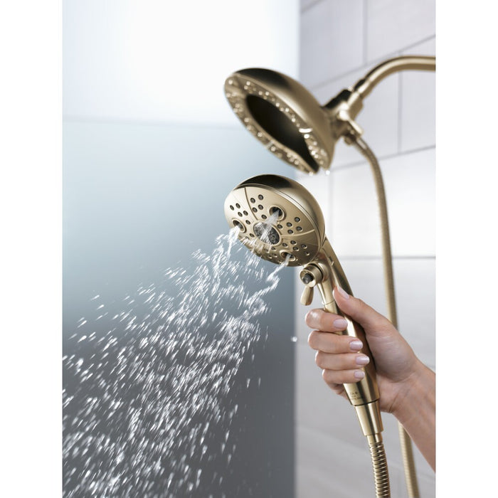 Delta H2Okinetic In2ition 5-Setting Round Two-In-One Shower in Champagne Bronze (new)