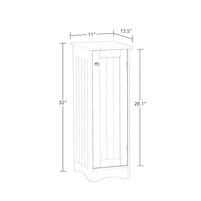 RiverRidge Home Ashland Slim Single Door Cabinet in White (new)