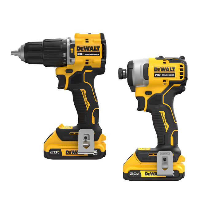 DEWALT 20V MAX ATOMIC Brushless Cordless Hammer Drill/Impact 2-Tool Combo Kit w/ (1) 2Ah Batteries (new)