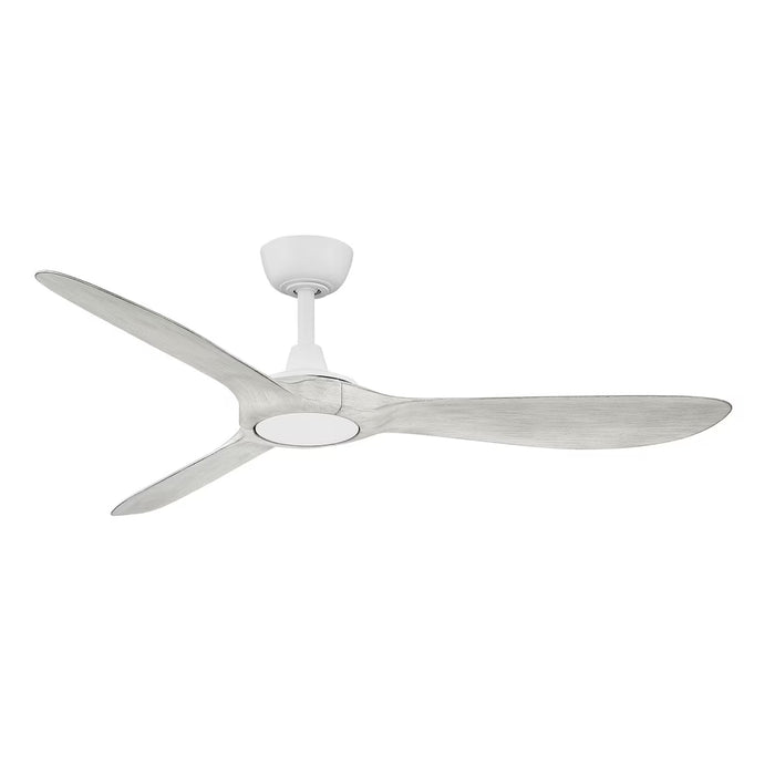 Tager 52-inch Indoor/Covered Outdoor Matte White Smart Ceiling Fan with Remote Powered by Hubspace (new)