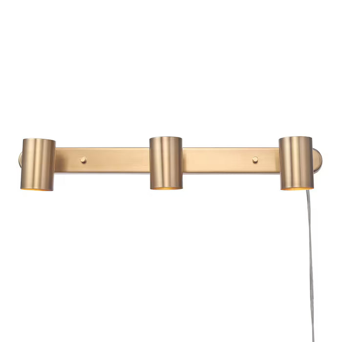 Globe Electric 22" 3-Light Matte Brass Plug-In Track Lighting (New)