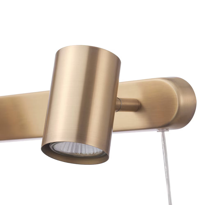 Globe Electric 22" 3-Light Matte Brass Plug-In Track Lighting (New)