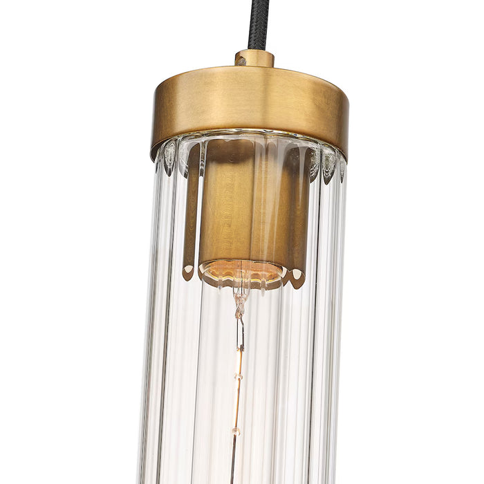 Z-Lite Beau 1 Light Pendant in Rubbed Brass 740P-RB (NEW)