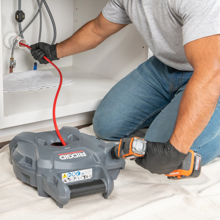 RIDGID K9-12 FlexShaft Wall-to-Wall Drain Cleaner, 1/4 in. x 30 ft. Cleans 1-1/4 in. to 2 in. Pipes (New)
