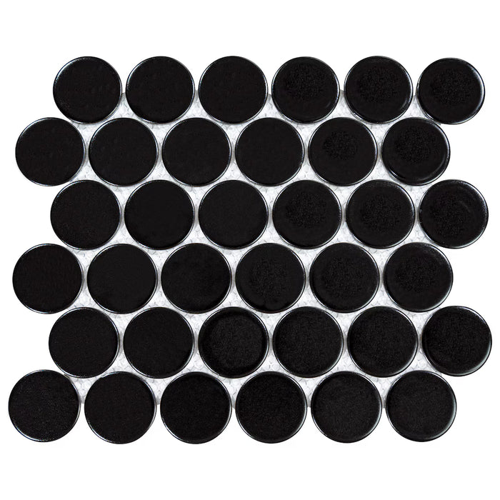 MSI Stone ULC Retro Black Round 2 in. 10.23 in. x 11.81 in. Matte Porcelain Floor and Wall Tile (New)