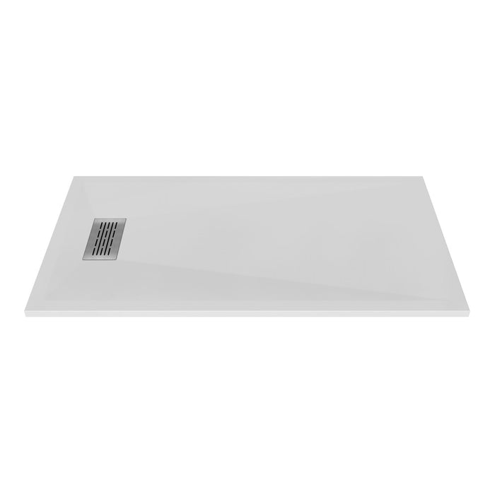 60 x 32 in Shower Pan Base with L/R Drain in White Sand (new)
