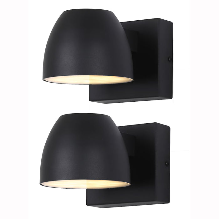 Canarm JETT LED Black Outdoor Wall Sconce Twin Pack