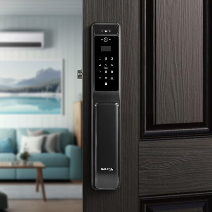 DALTON LOCKS Smart Lock Fingerprint Wi-Fi Deadbolt Camera, 3D Face Rec Black Works with Google & Alexa (new)