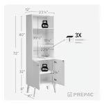 Prepack- 2-Door Bookcase with Adjustable Shelves, White (new)