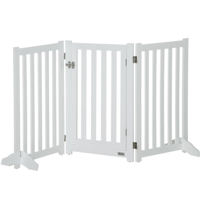 PawHut White 3 Panels Foldable Dog Gate (new)