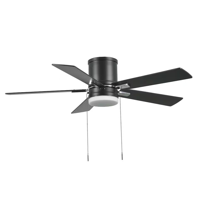 Kingsley 48-inch Indoor Matte Black Ceiling Fan with Integrated LED & Pull Chains (NEW)