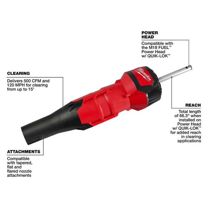 Milwaukee Tool M18 FUEL QUIK-LOK Blower Attachment (Tool-Only)