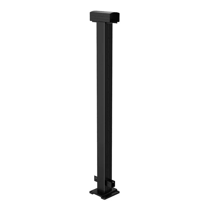 Peak Cable Railing Aluminum Cable Deck Railing - Mid Post Kit - 42 Inch, Matte Black (New)