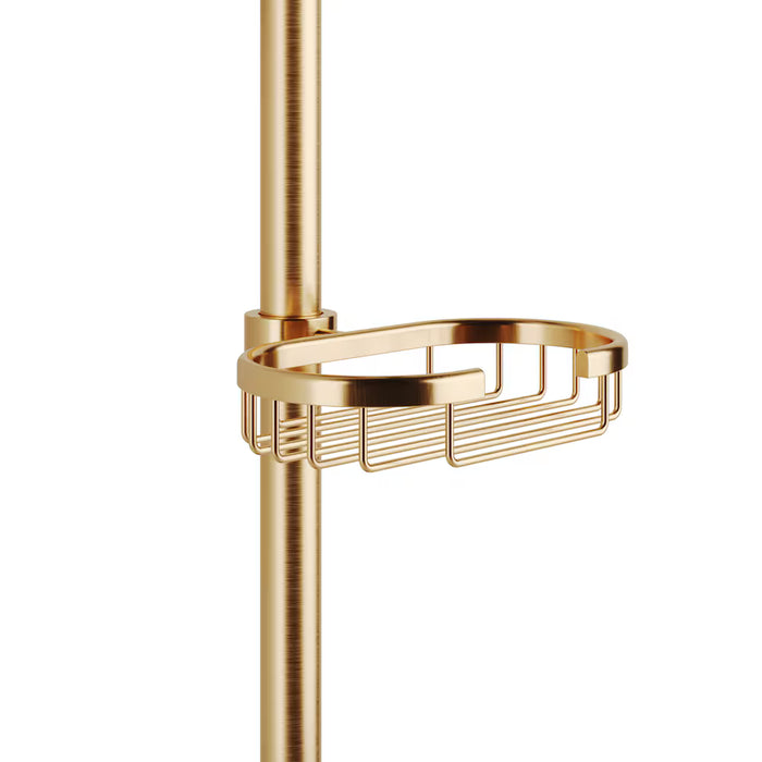 PULSE ShowerSpas Kauai III Surface Mounted, Pre-Plumbed Shower System with 5-Function Handshower in Brushed Gold (new)