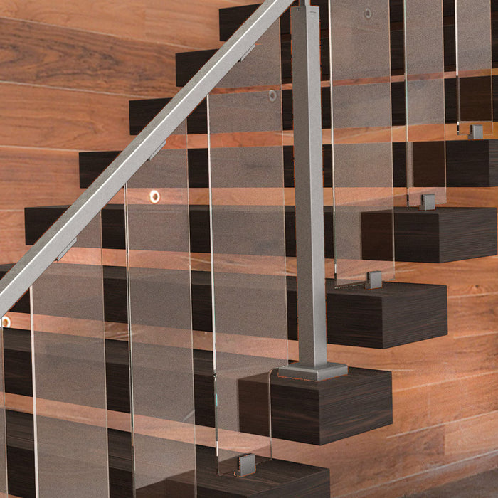 Peak MountainView Deck Railing 10 1/4 Inch x 8mm Stair Top Tempered Glass Panel (New)