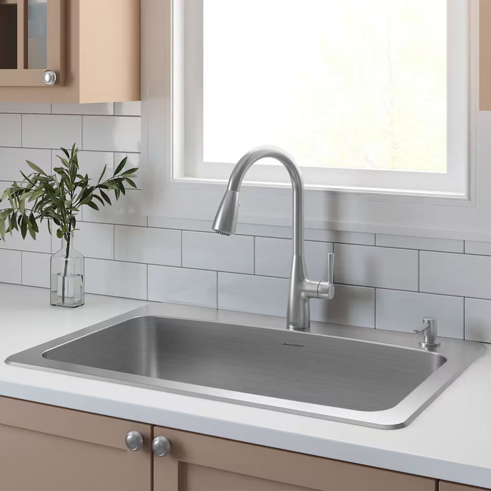 American Standard Fairbury 33 Inch Stainless Steel Single-Bowl Kitchen Sink With Pull-Down Faucet (new)