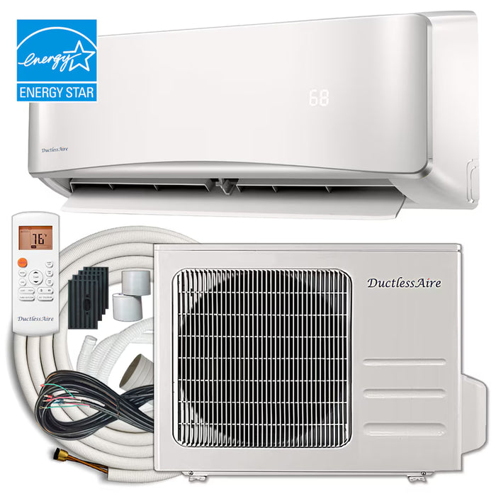DuctlessAire Mini split 12,000 BTU 23.10 SEER Ductless Air Conditioner with Heat Pump Wifi Control (230V)