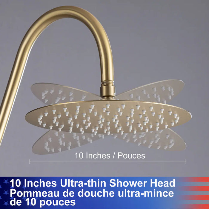 RAINLEX Single-Handle Complete Shower System with Handshower in Brushed Gold (new)