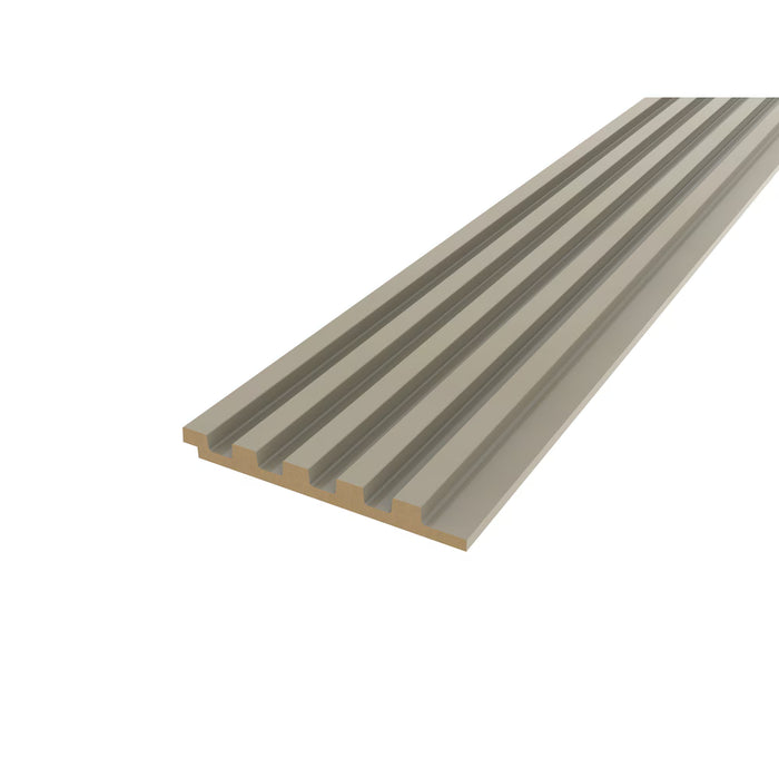 Shiplap Finished Fluted 0.5-inch x 4.8-inch x 8ft. MDF boards in Smoke Grey (new)