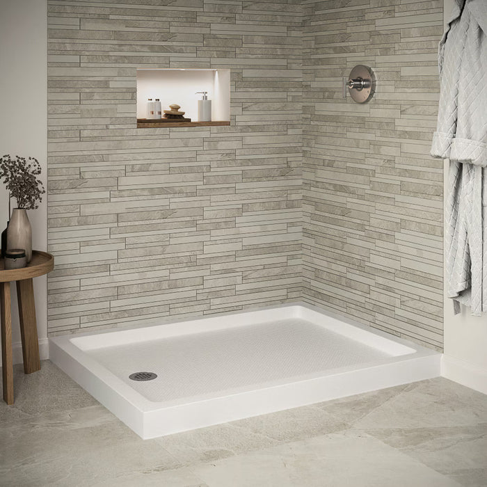 48 in. x 36 in. Corner Acrylic Shower Base with Left Hand Drain