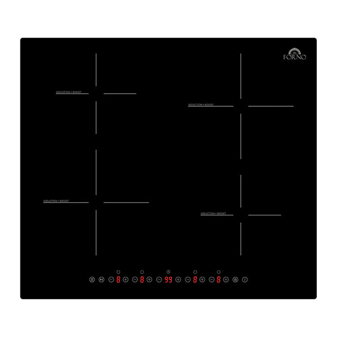 Forno Parco 24-Inch Induction Cooktop, 4 Zones, 7200W, Touch Control, 9 Power Levels & Booster Function (new)