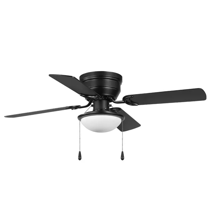 HDG Denpasar 42-inch Indoor Matte Black Hugger Ceiling Fan with LED Light Kit