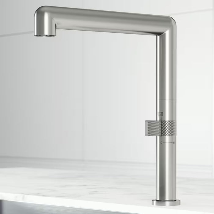 VIGO Jewel 11 in. H Single Handle Kitchen Bar Faucet in Stainless Steel (NEW)