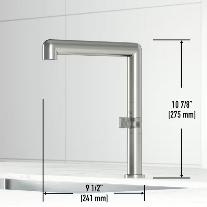 VIGO Jewel 11 in. H Single Handle Kitchen Bar Faucet in Stainless Steel (NEW)