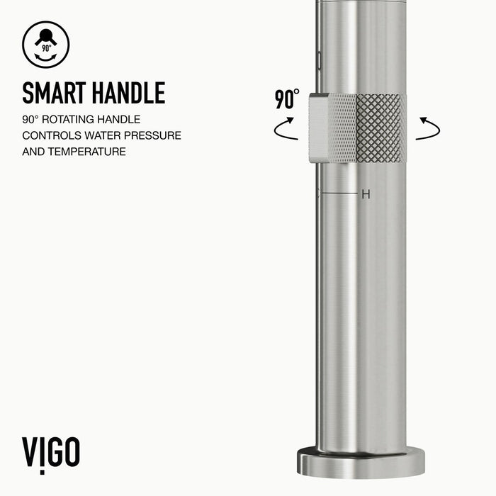 VIGO Jewel 11 in. H Single Handle Kitchen Bar Faucet in Stainless Steel (NEW)
