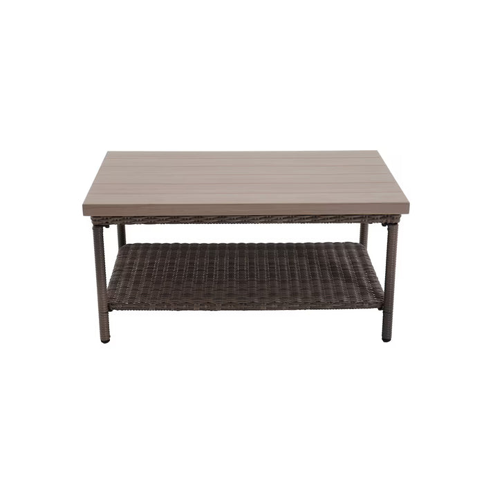 Hampton Bay Chasewood Rust resistant Steel Square Coffee Table