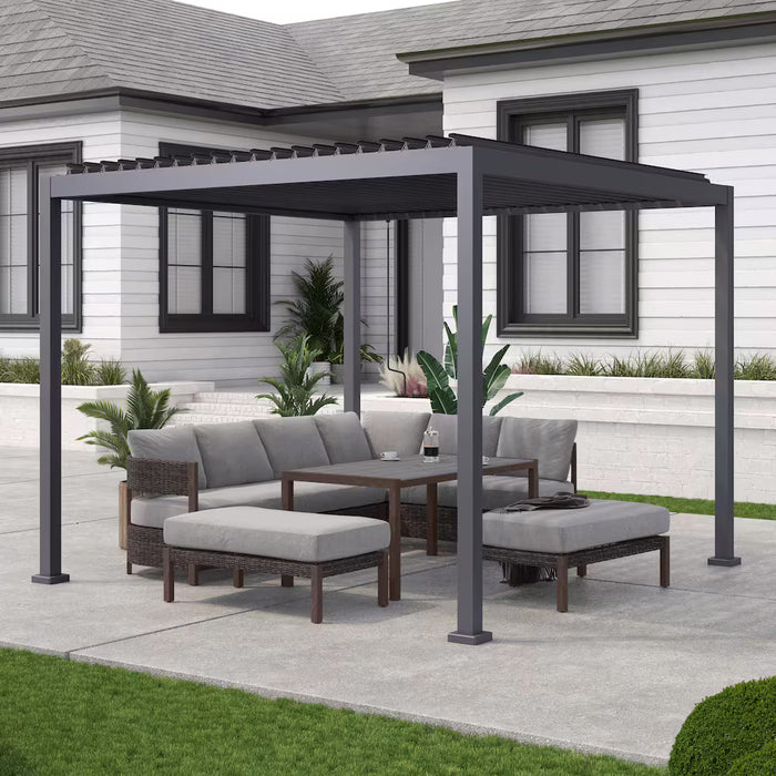 Pine View 10 ft. x 10 ft. Louvered Pergola (new)