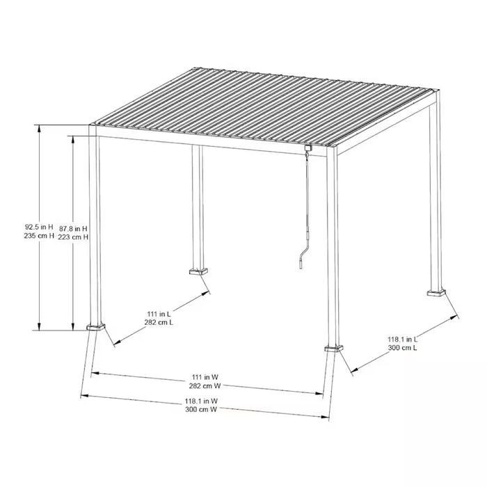 Pine View 10 ft. x 10 ft. Louvered Pergola (new)