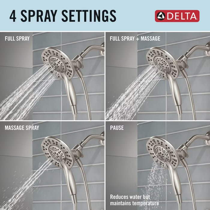 Delta Albion Single-Handle Wall Mount Tub and Shower Trim in SpotShield Brushed Nickel (Valve Not Included)