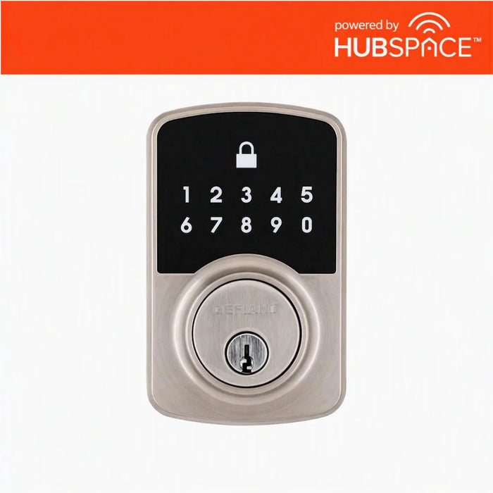 Defiant Square Compact Satin Nickel Electronic Single Cylinder Deadbolt (new)