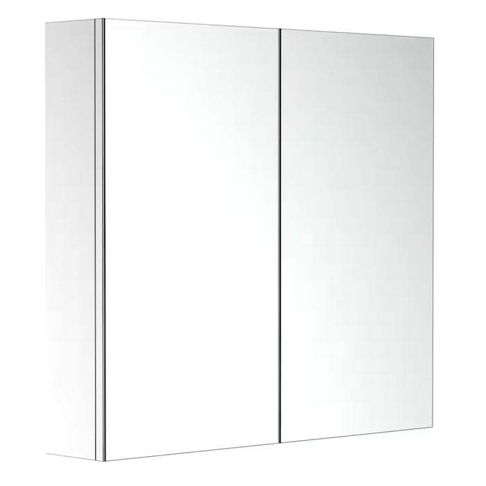 HOMCOM 23.6-inch Mirror Cabinet with Double Doors in Silver (new)