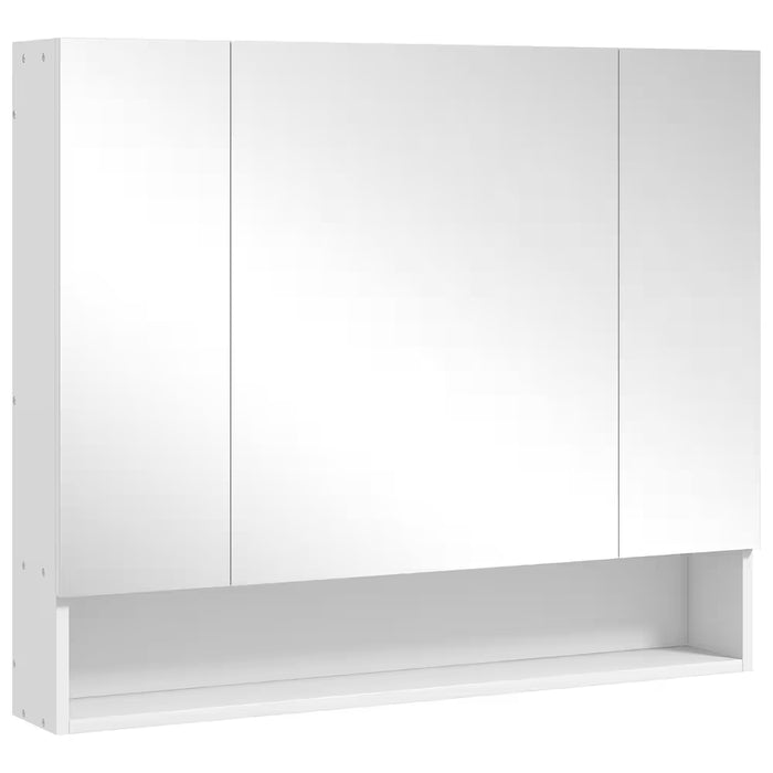 kleankin 35.4-inch Mirror Cabinet with Adjustable Shelves in White (new)