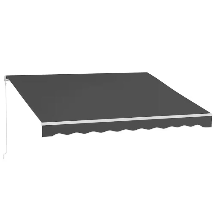 Outsunny 12 ft.x10 ft. Electric Retractable Awning Sun Shade Shelter Grey (New)