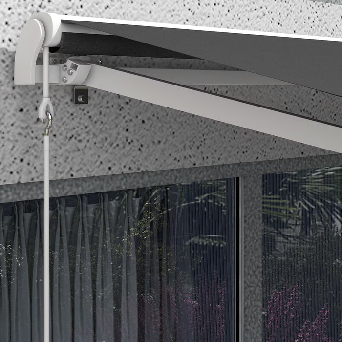 Outsunny 12 ft.x10 ft. Electric Retractable Awning Sun Shade Shelter Grey (New)