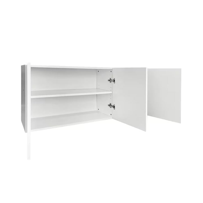 Eurostyle Capri - Laundry Wall Cabinet with 3 door in white, 54 inch x 16 inch x 22 5/8 inch