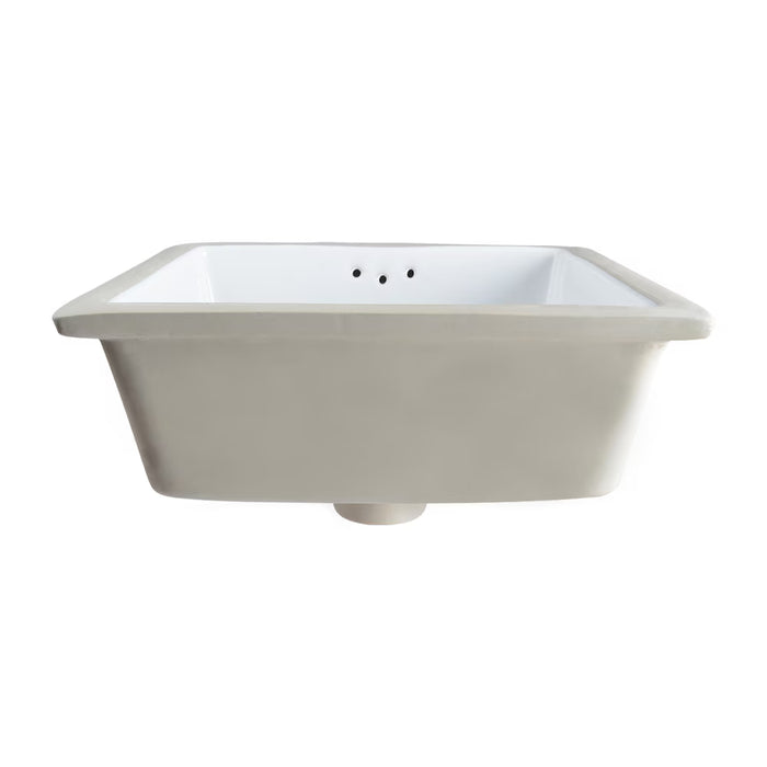 DeerValley 16 in. Rectangular Vitreous China Undermount Bathroom Sink in White (new)
