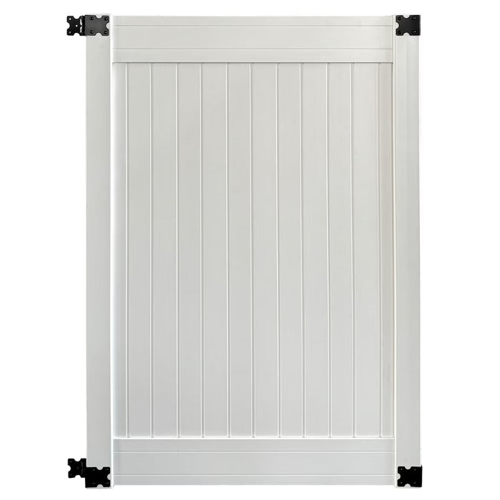 Creative Surfaces® 4' x 6' Unassembled White Vinyl Self-Closing Fence Gate Ivory (NEW)