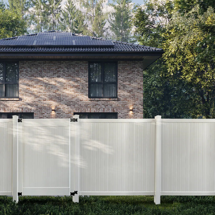 Creative Surfaces® 4' x 6' Unassembled White Vinyl Self-Closing Fence Gate Ivory (NEW)