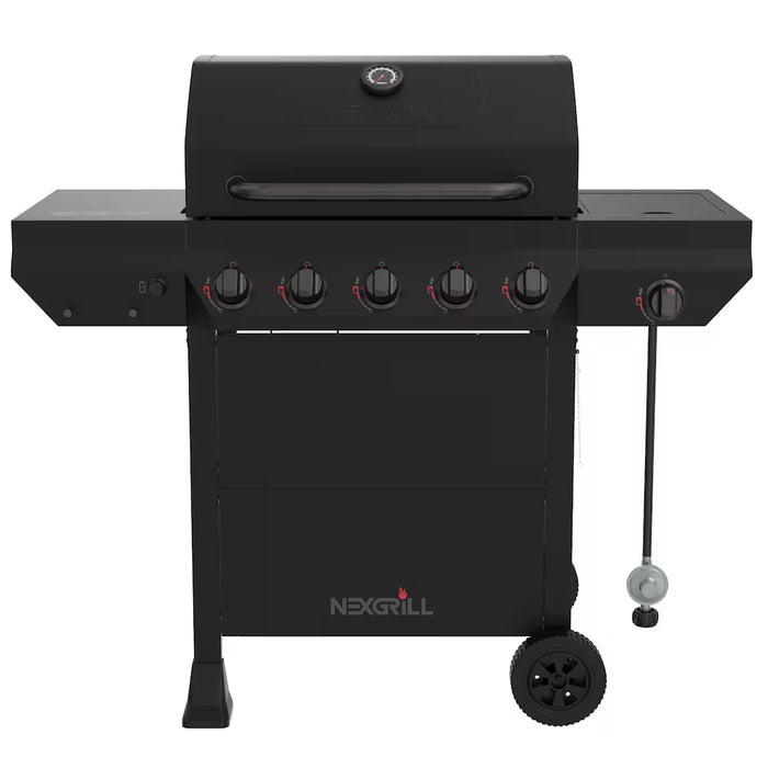 Nexgrill 5-Burner Liquid Propane Gas Grill with Side Burner in Black
