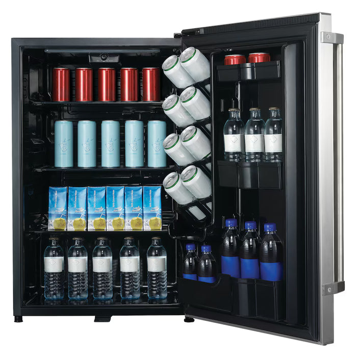 Vissani 4.4 cu. ft. Outdoor Refrigerator, IPX4 Outdoor Rated with Reversible Door in Stainless Steel – ENERGY STAR® (Used)