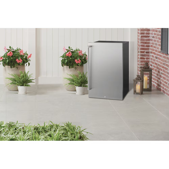 Vissani 4.4 cu. ft. Outdoor Refrigerator, IPX4 Outdoor Rated with Reversible Door in Stainless Steel – ENERGY STAR® (Used)