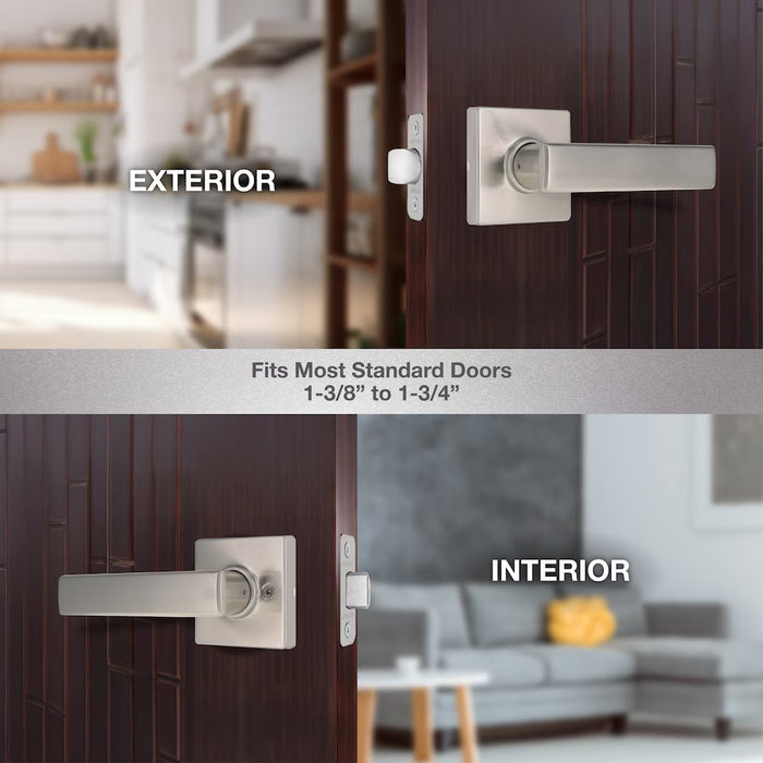 Defiant Straight Satin Nickel Passage Door Lever 6 Pack (NEW)