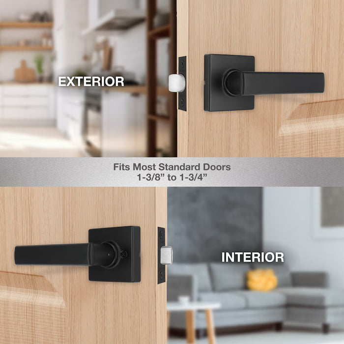Defiant Straight Matte Black Passage Door Lever 6 Pack (NEW)