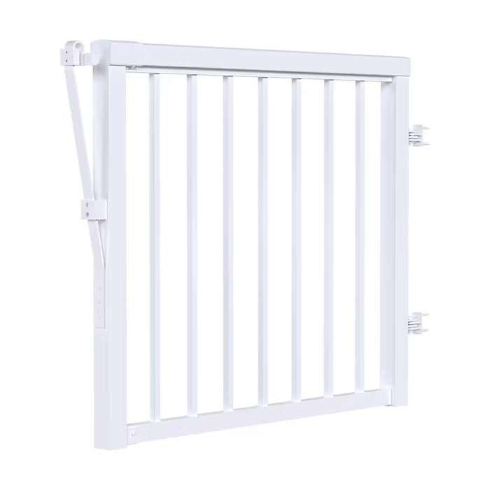 Peak RailBlazers Aluminum Deck Railing 36 in. H Picket Gate In White
