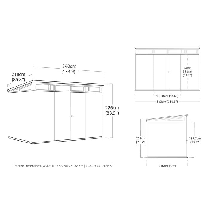 Keter Signature 11 x 7 ft. Resin Outdoor Storage Large Shed (new)